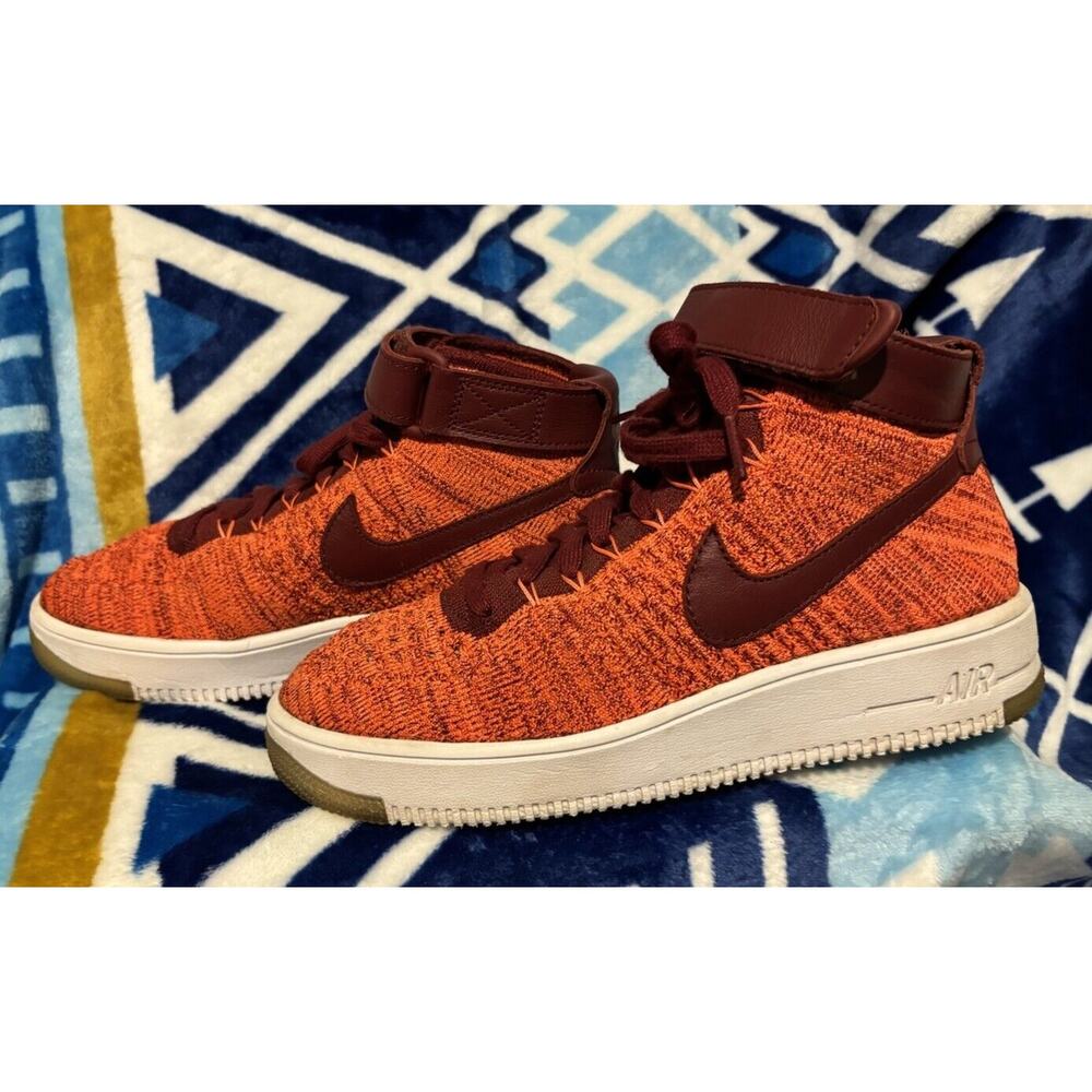 Orange And Red Fabric Jordan’s Size 7.5Y